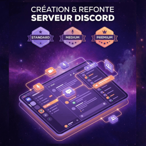 Serveur Discord pour streameurs. Réseau de connexions lumineuses et harmonieuses formant une structure communautaire solide, illustrant la création et l'optimisation professionnelle de serveurs Discord pour streamers.